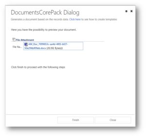 Option to preview the document.