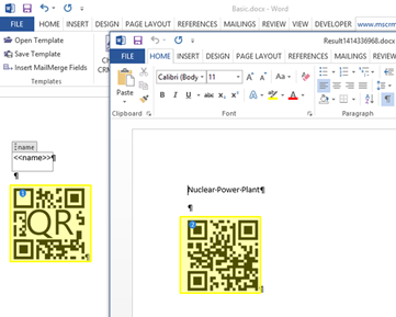 how to insert qr code in word footer mail merge
