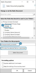 Check the "Provide the selected field as a parameter" checkbox.