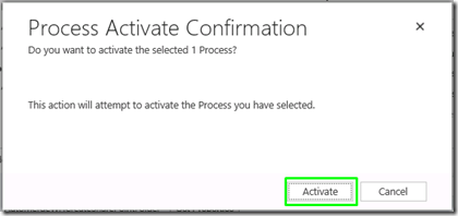 Press the Activate button to confirm the process.