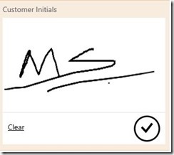 A sample signature with Pen Control.