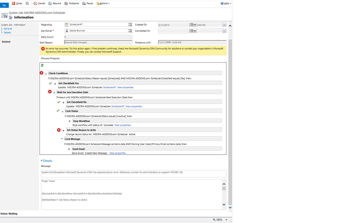 Further information on the scheduler