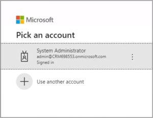 Microsoft Online connection dialog