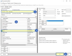 The Configure Fields and Datasource window is shown.