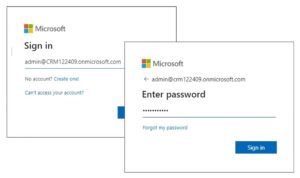 Microsoft OAuth Loging Screen