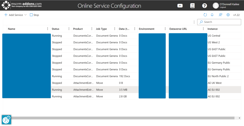 The Online Service Configuration