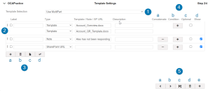 The MultiPart Template option for OCA template settings.
