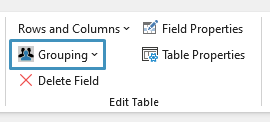 grouping dropdown