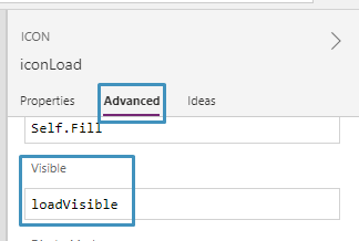 setting the loadVisible variable