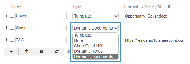 selecting dynamic documents