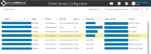 The Online Service Configuration window