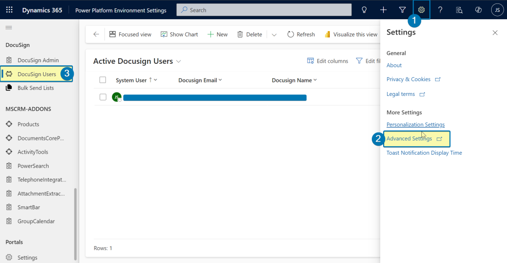 Map Dynamics 365 users to a single user for DocuSign and AdobeSign