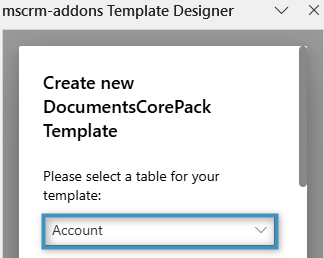 Setting the base table
