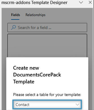 Setting the base table