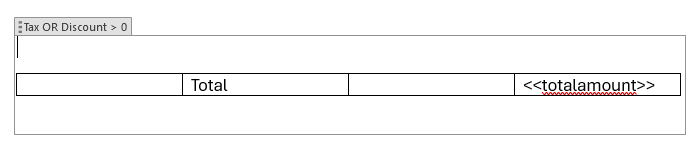 Our tax OR discount condition