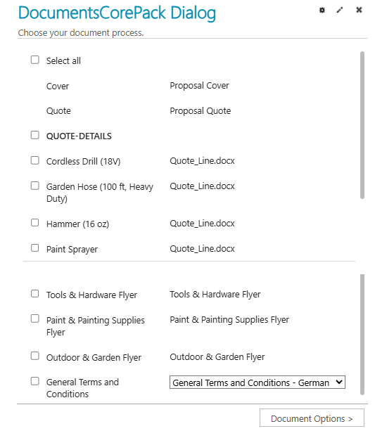 The result of the MultiPart document