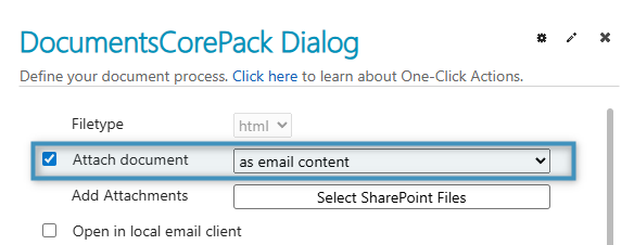 Attaching our previously created template containing a Picture Link field as email content
