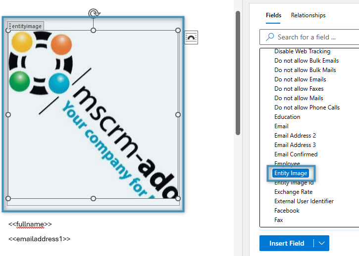 The placeholder for our entity image