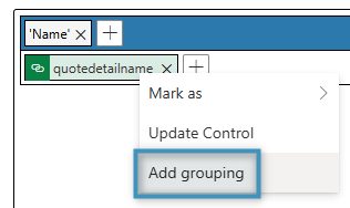 Add Grouping