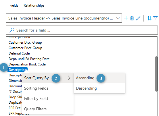Sorting by field