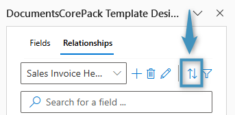 The Edit sort order button