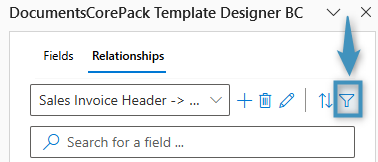 The Edit filters button