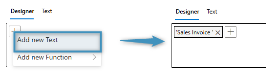 Adding static text to the pattern