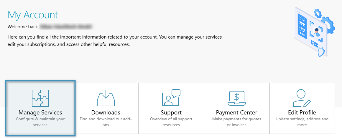 Navigating to the Online Service Configuration