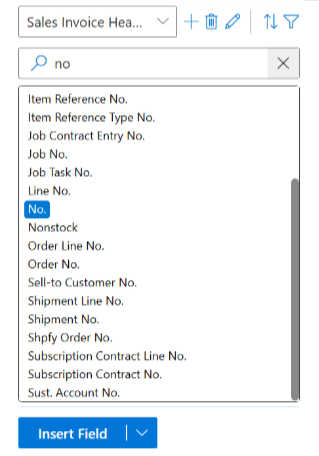 Fields List