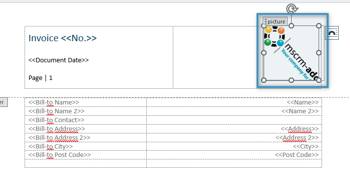 The placeholder picture field