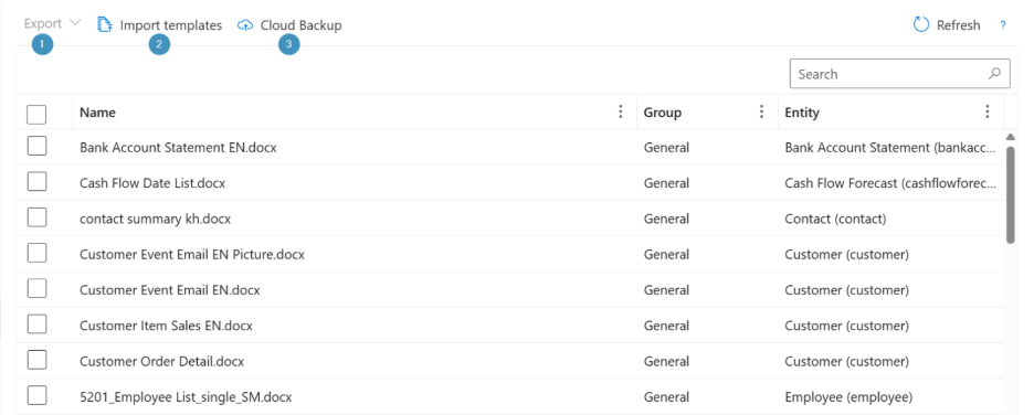templates dashboard