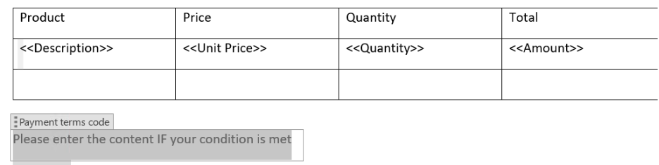 condition display text