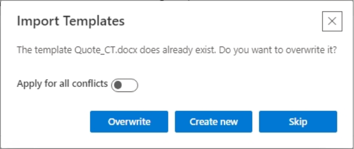 resolving duplicate templates