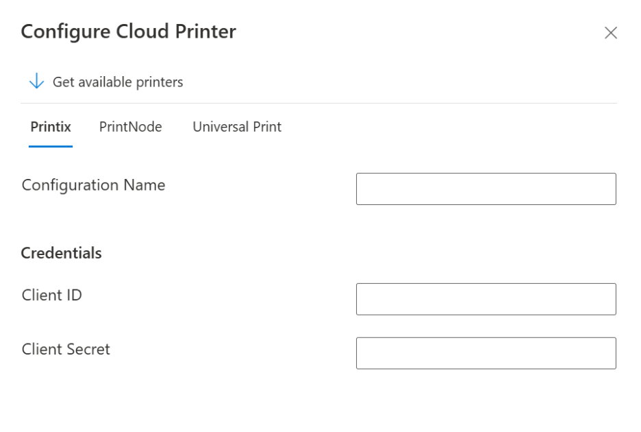 configuring a cloud printer